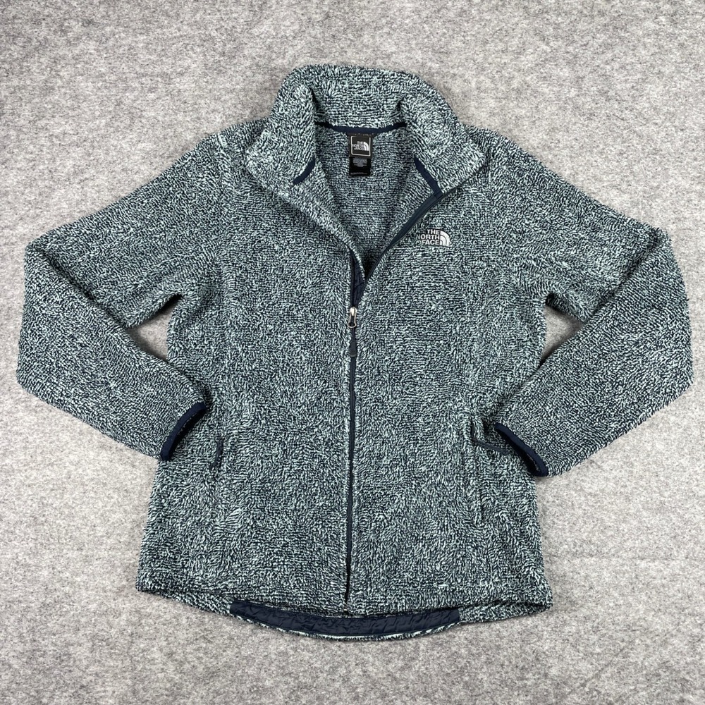 The North Face Fleece Jacket Womens Large Blue Osito Full Zip Soft FA18 NF00C782